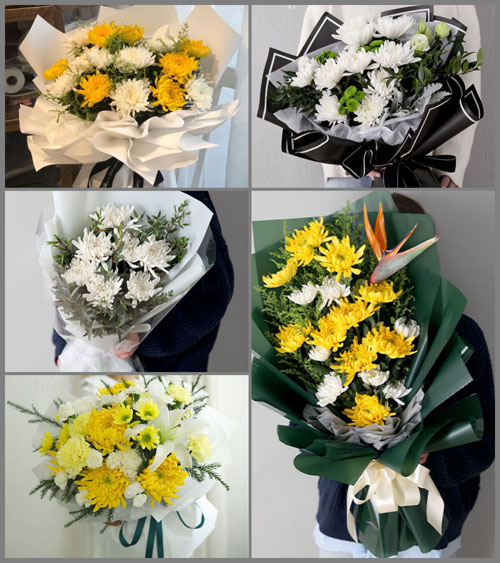广东揭阳市普宁市赤岗镇白事花束代送